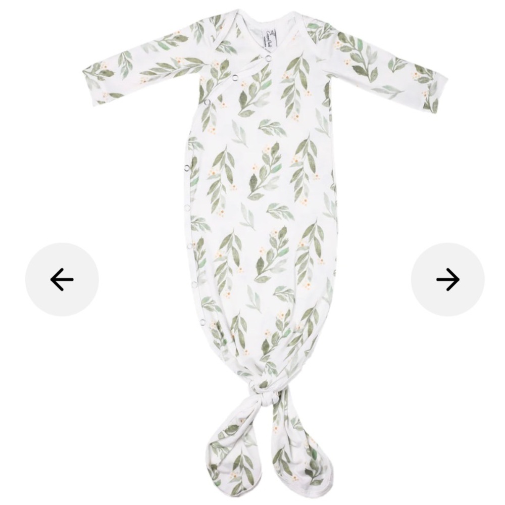 Copper Pearl - Newborn Knotted Gown - Fern